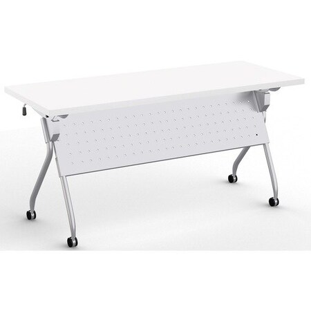 Special-T Table, FlipNest, Transform2, 60inx24inx30in, White/Silver SCTTRNF22460SWH